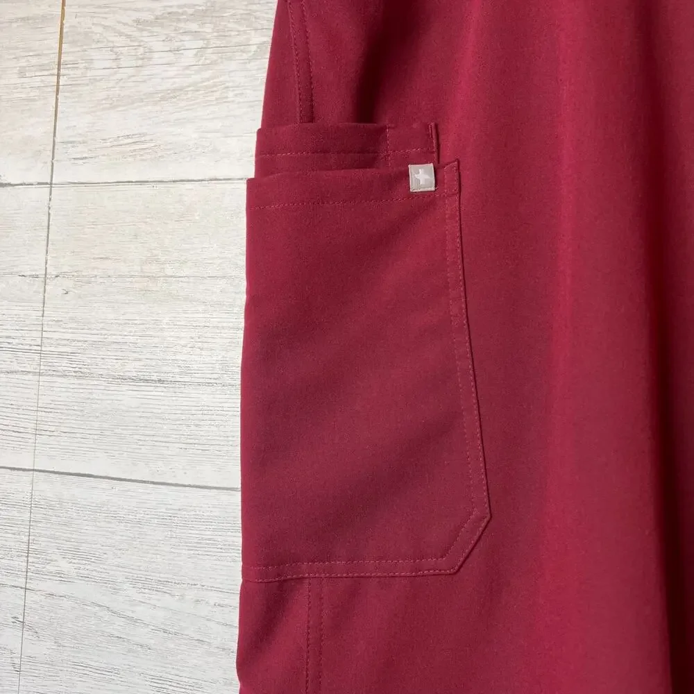 Figs Scrub Pants Mens Size XXL/T Burgundy T-21004T Heavy Duty Waistband Medical